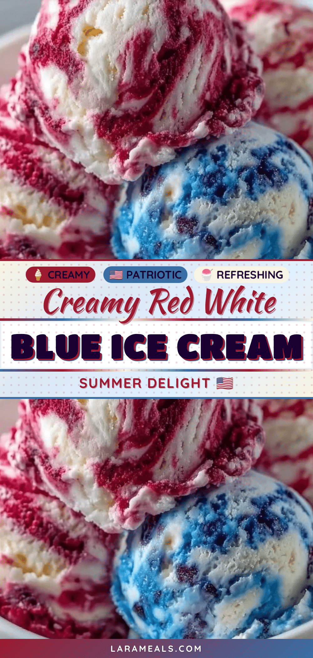 creamy red white and blue ice cream recipe recipe