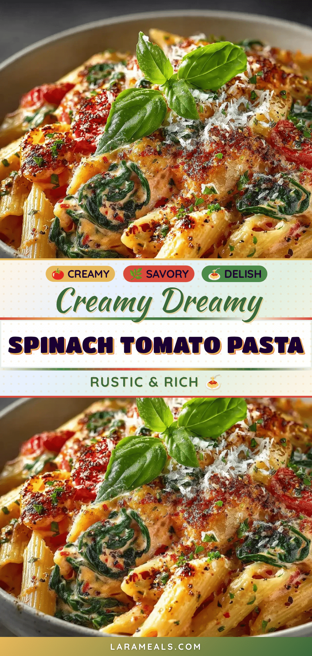 creamy spinach tomato pasta recipe