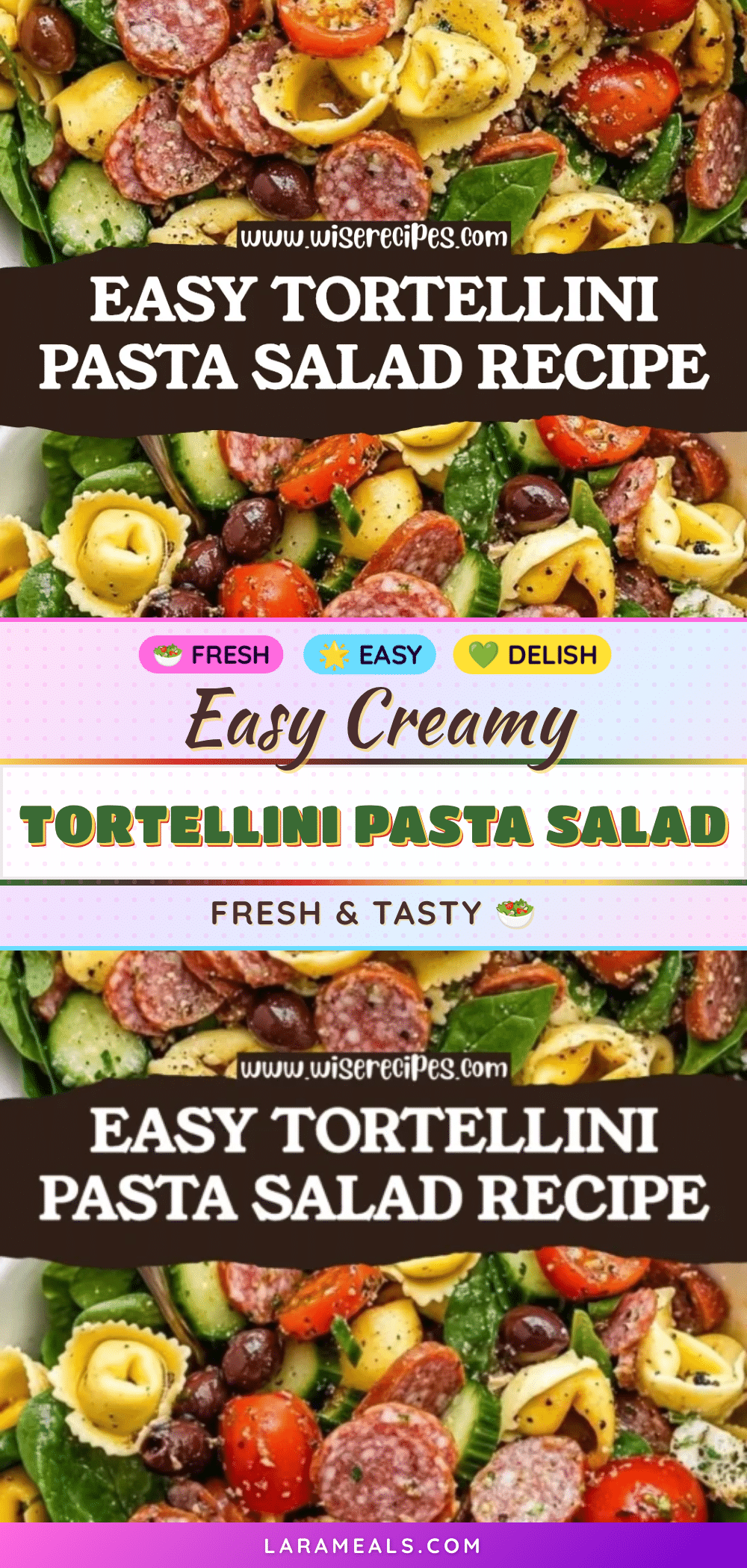 creamy tortellini pasta salad recipe