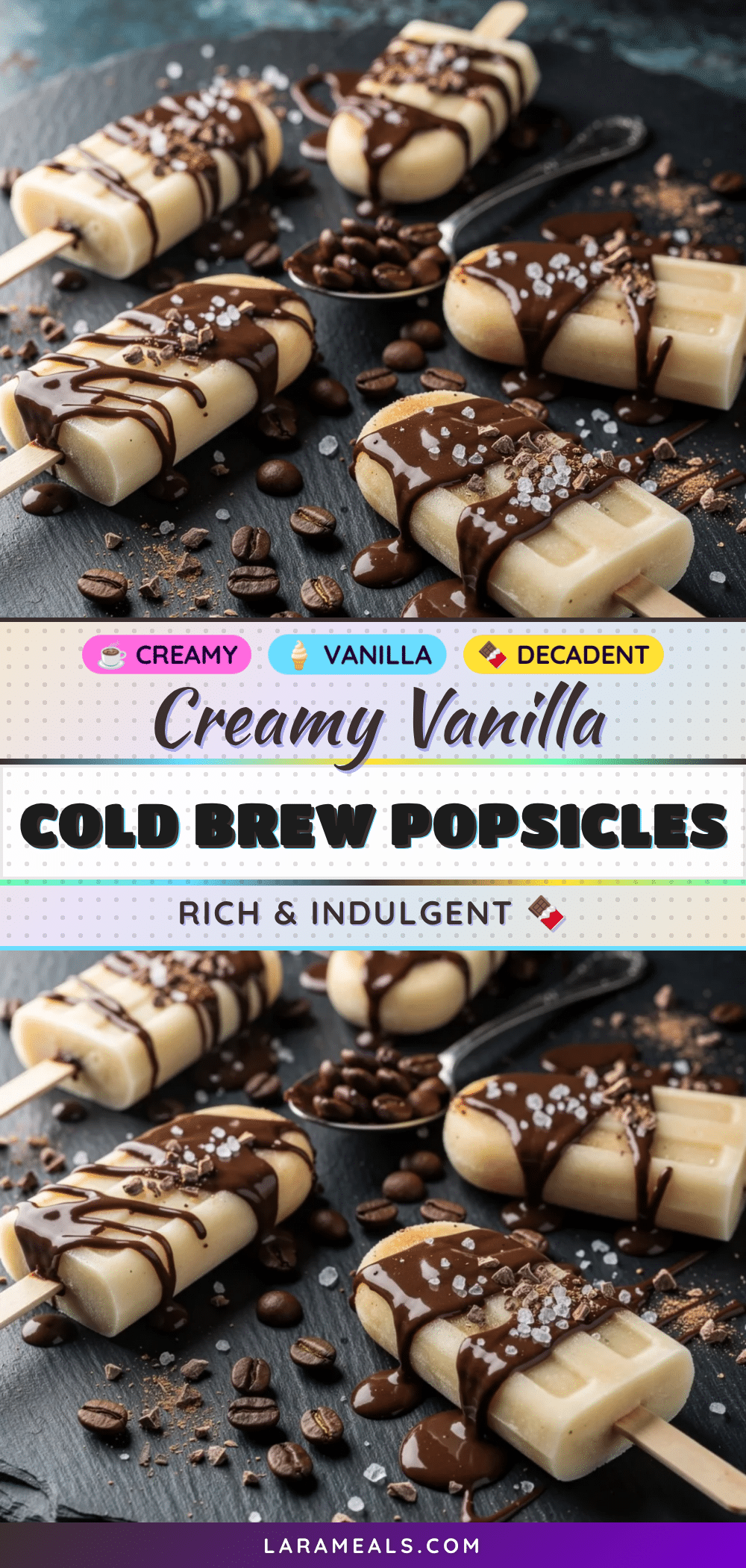 creamy vanilla cold brew coffee popsicles recipe