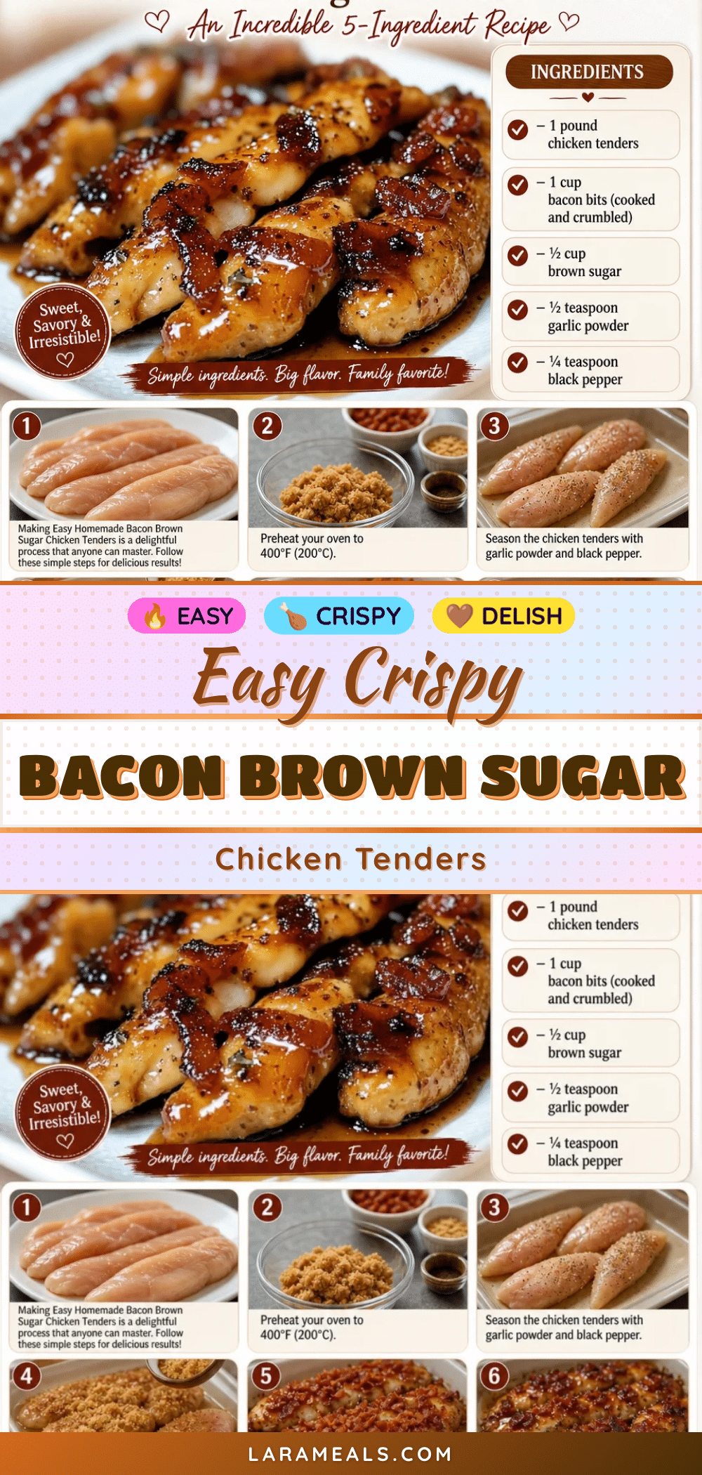crispy bacon brown sugar chicken tenders recipe
