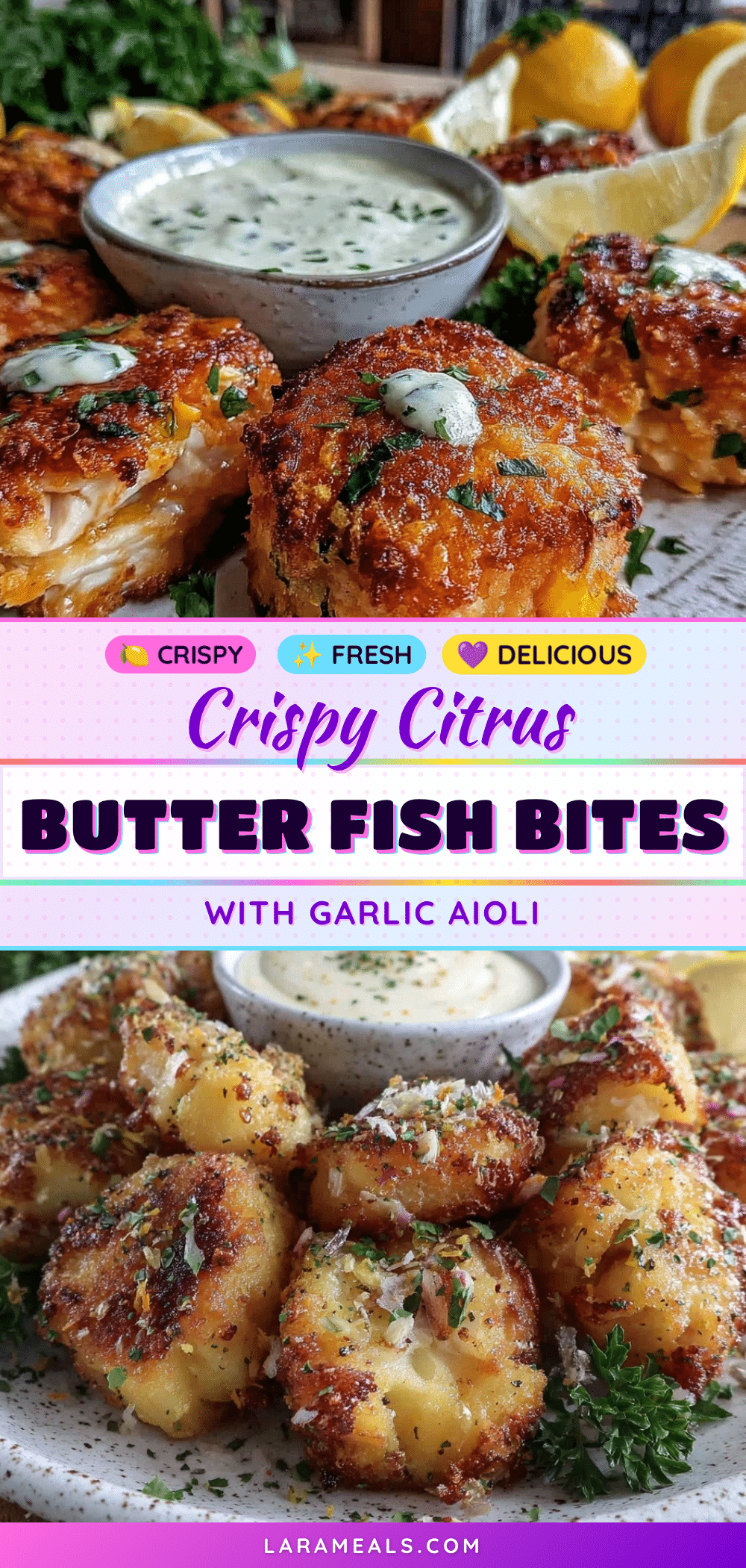 crispy citrus butter fish bites recipe
