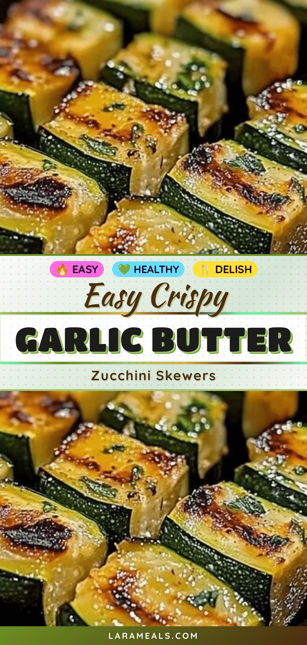crispy garlic butter zucchini skewers recipe