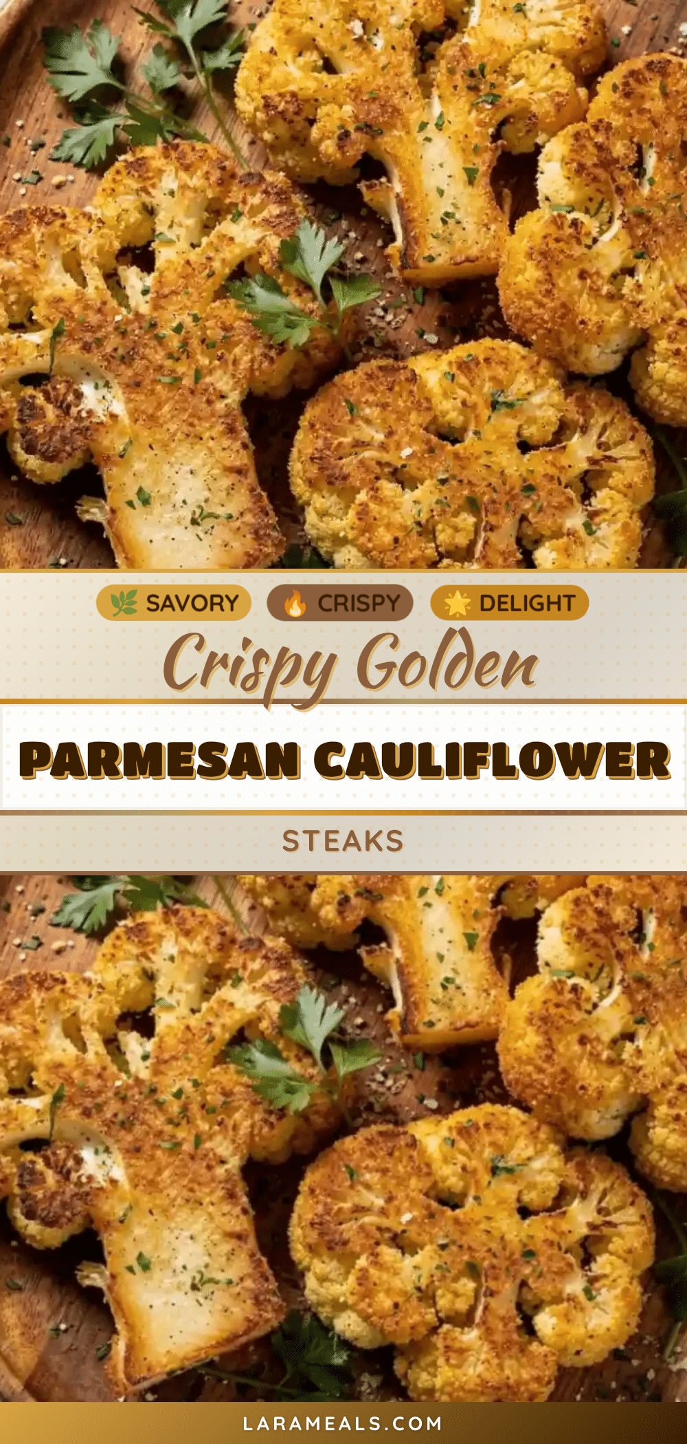 crispy parmesan cauliflower steaks recipe
