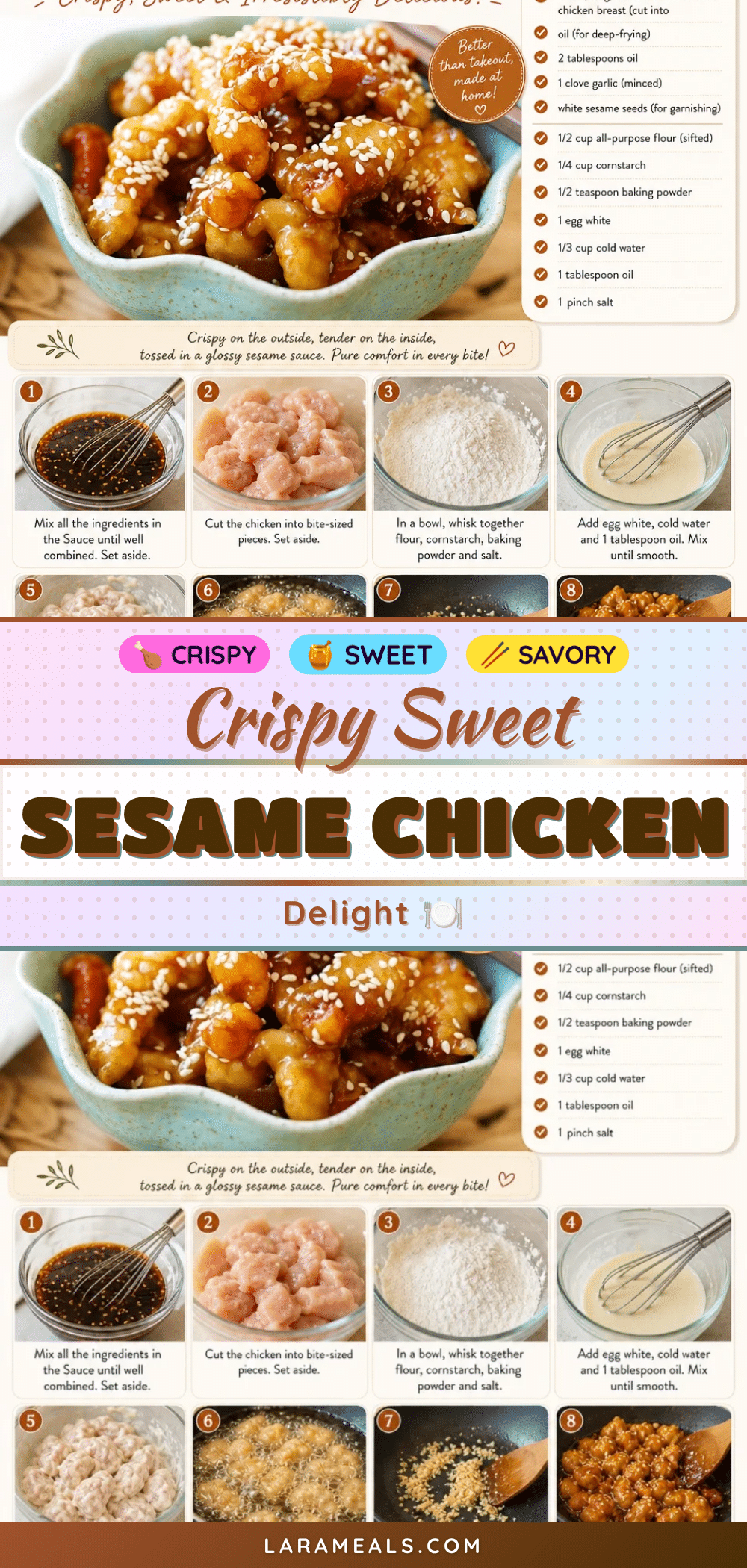 crispy sesame chicken delight recipe
