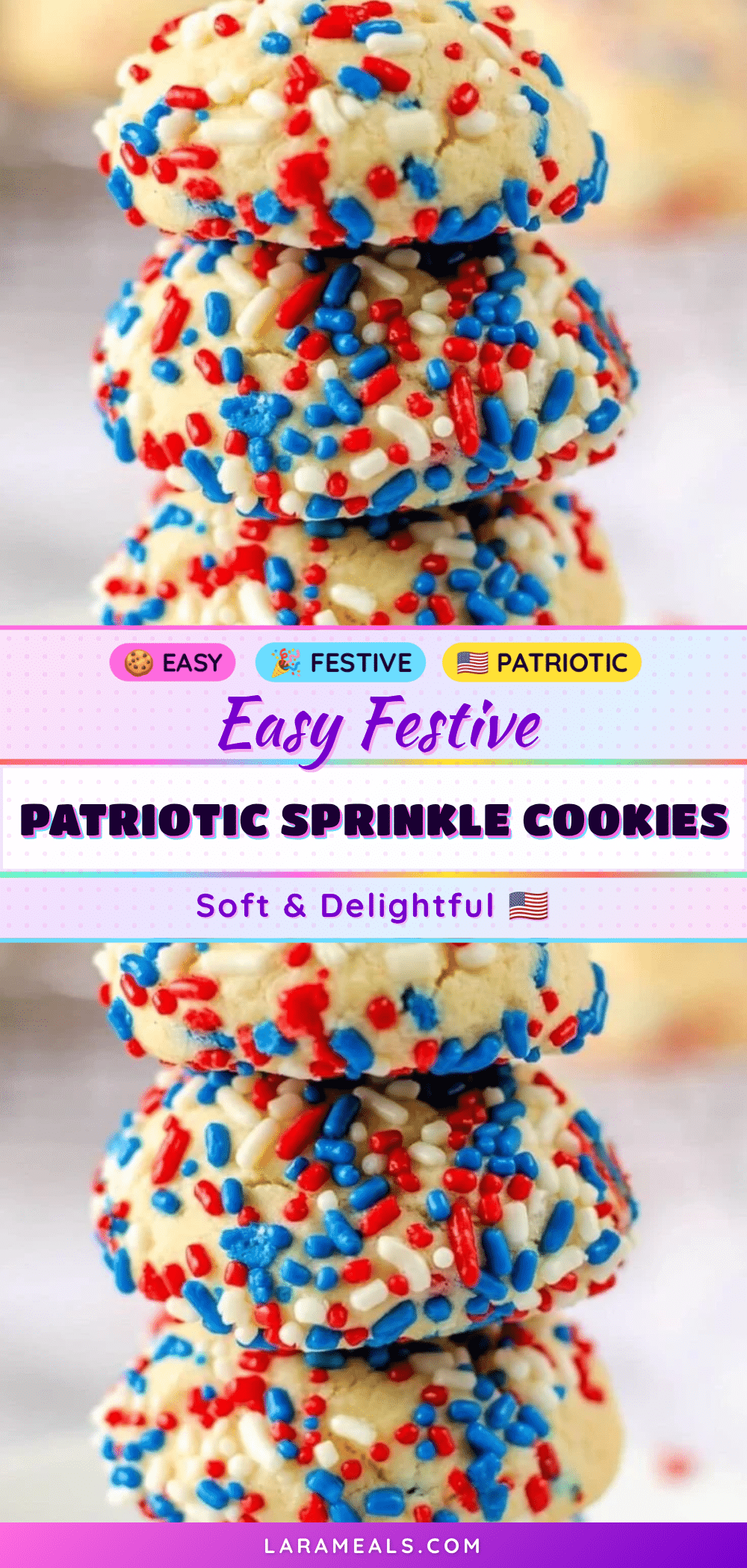 easy patriotic sprinkle cookies recipe