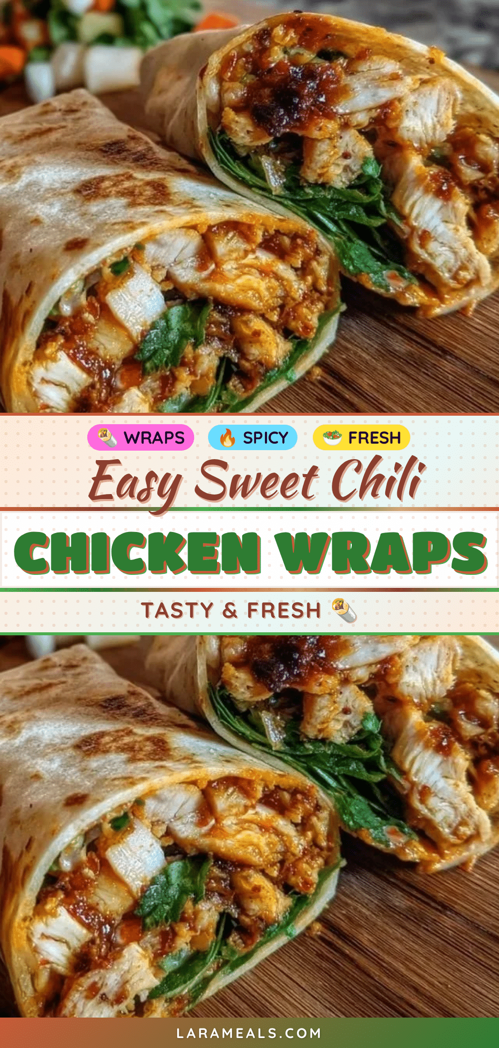 easy sweet chili chicken wraps recipe