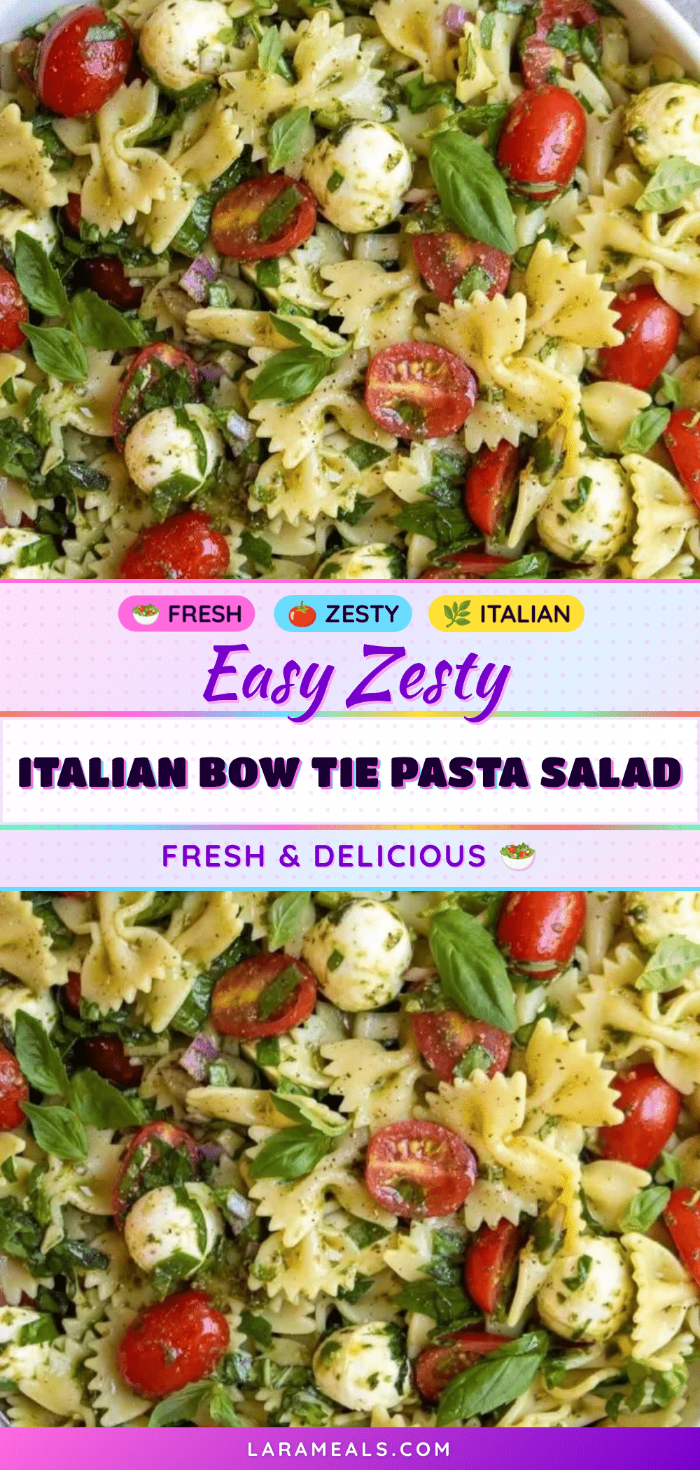 easy zesty italian bow tie pasta salad recipe