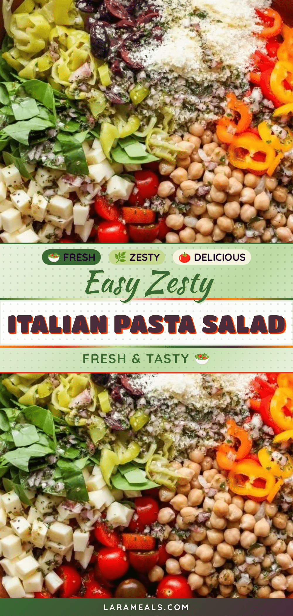easy zesty Italian pasta salad recipe