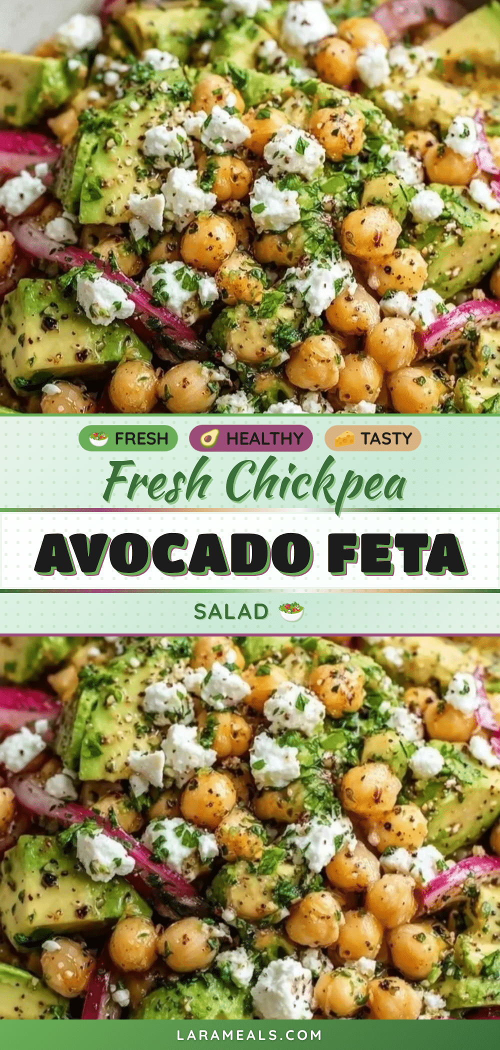 fresh chickpea avocado feta salad recipe