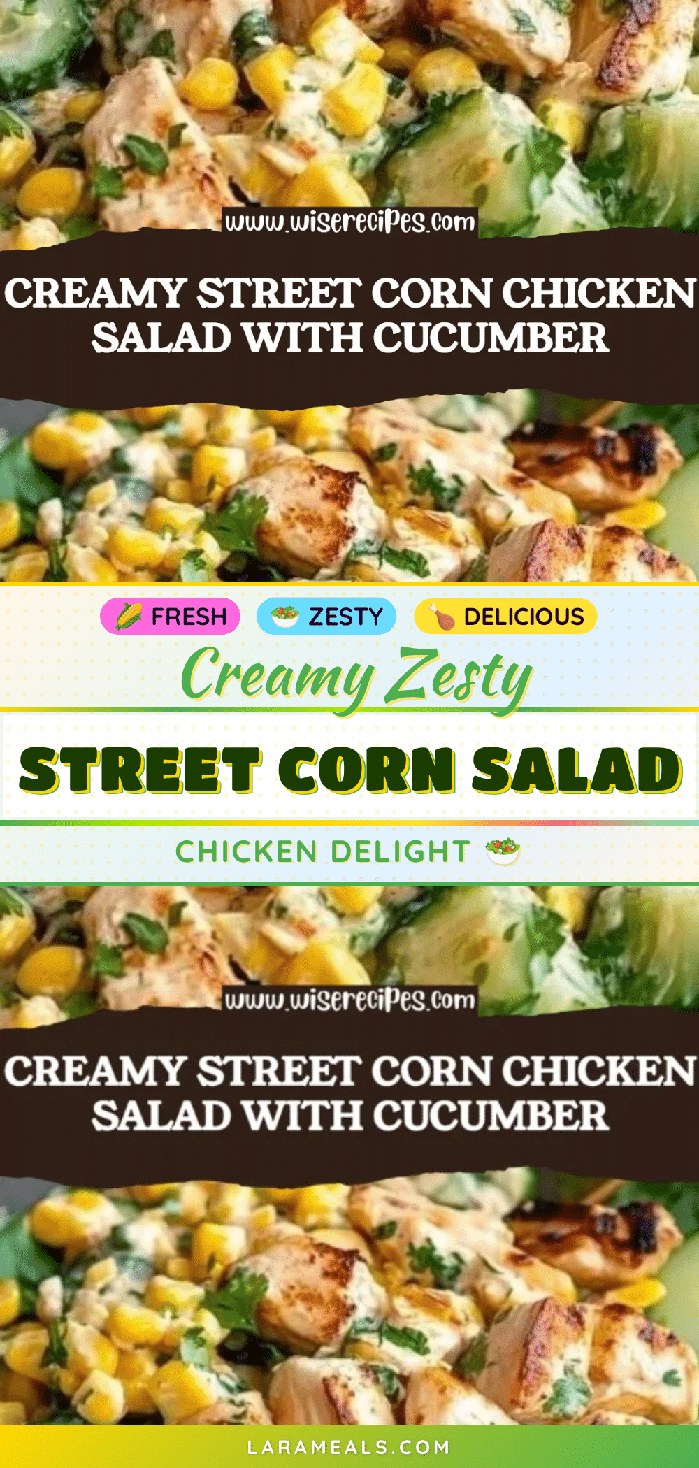 Fresh Creamy Street Corn Chicken Salad recipe