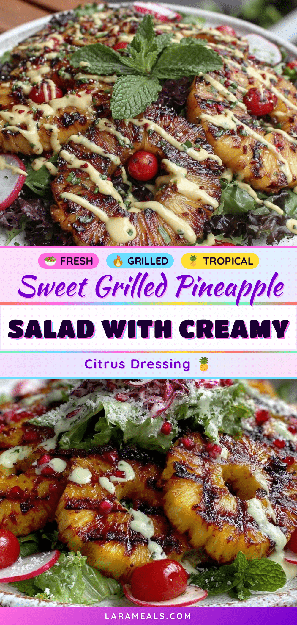 fresh grilled pineapple salad recipe