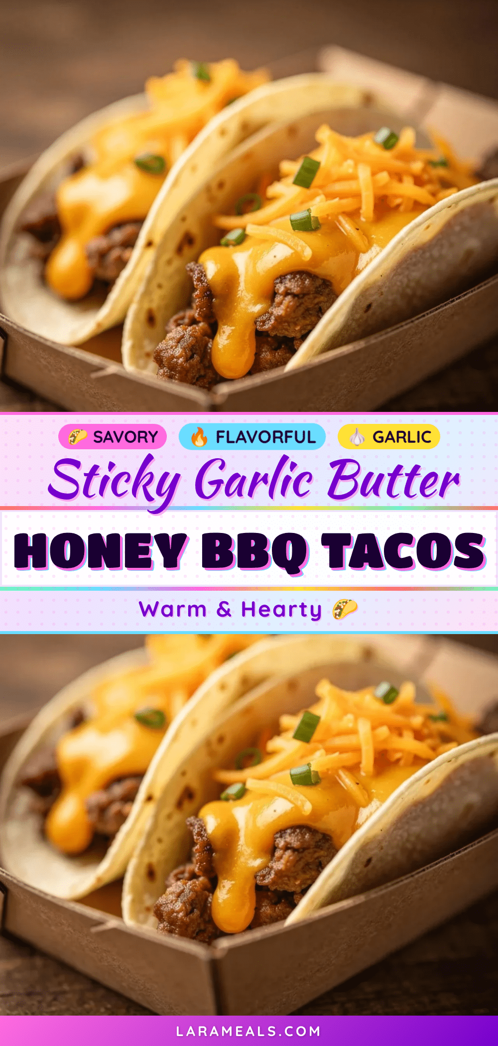 garlic butter honey bbq tacos recipe