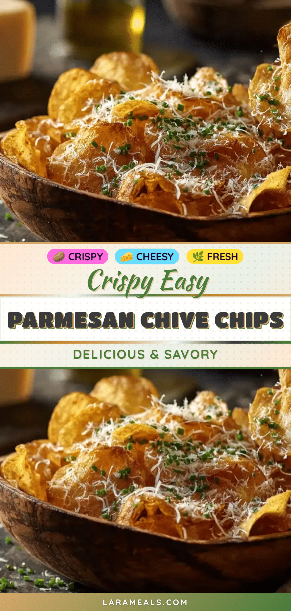 Parmesan-chive chips recipe