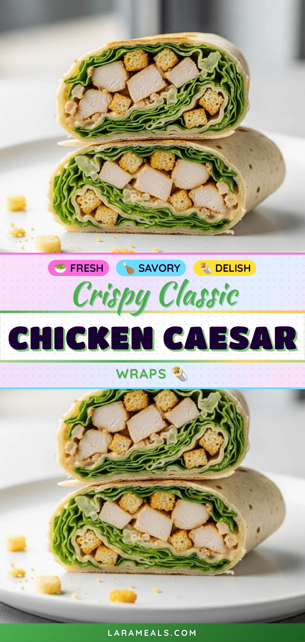 quick classic chicken caesar wraps recipe