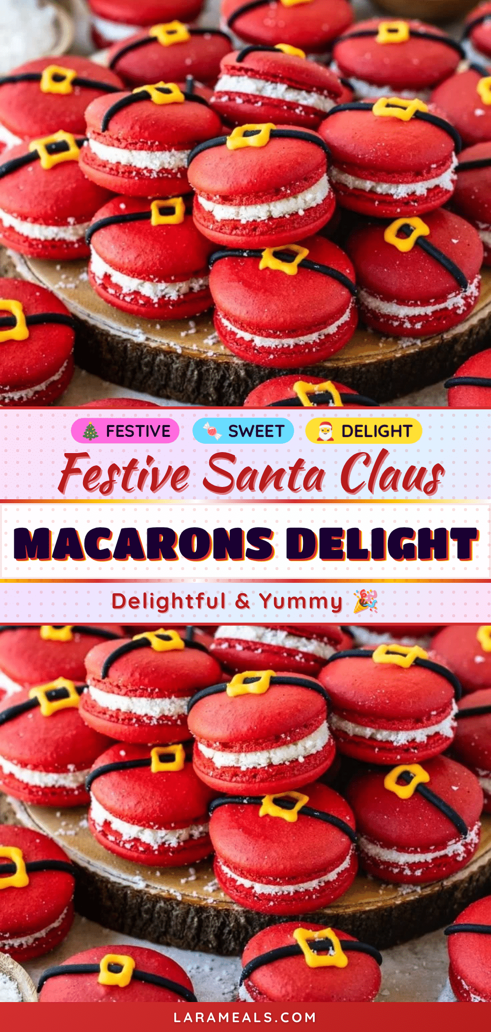 Santa Claus Macarons recipe