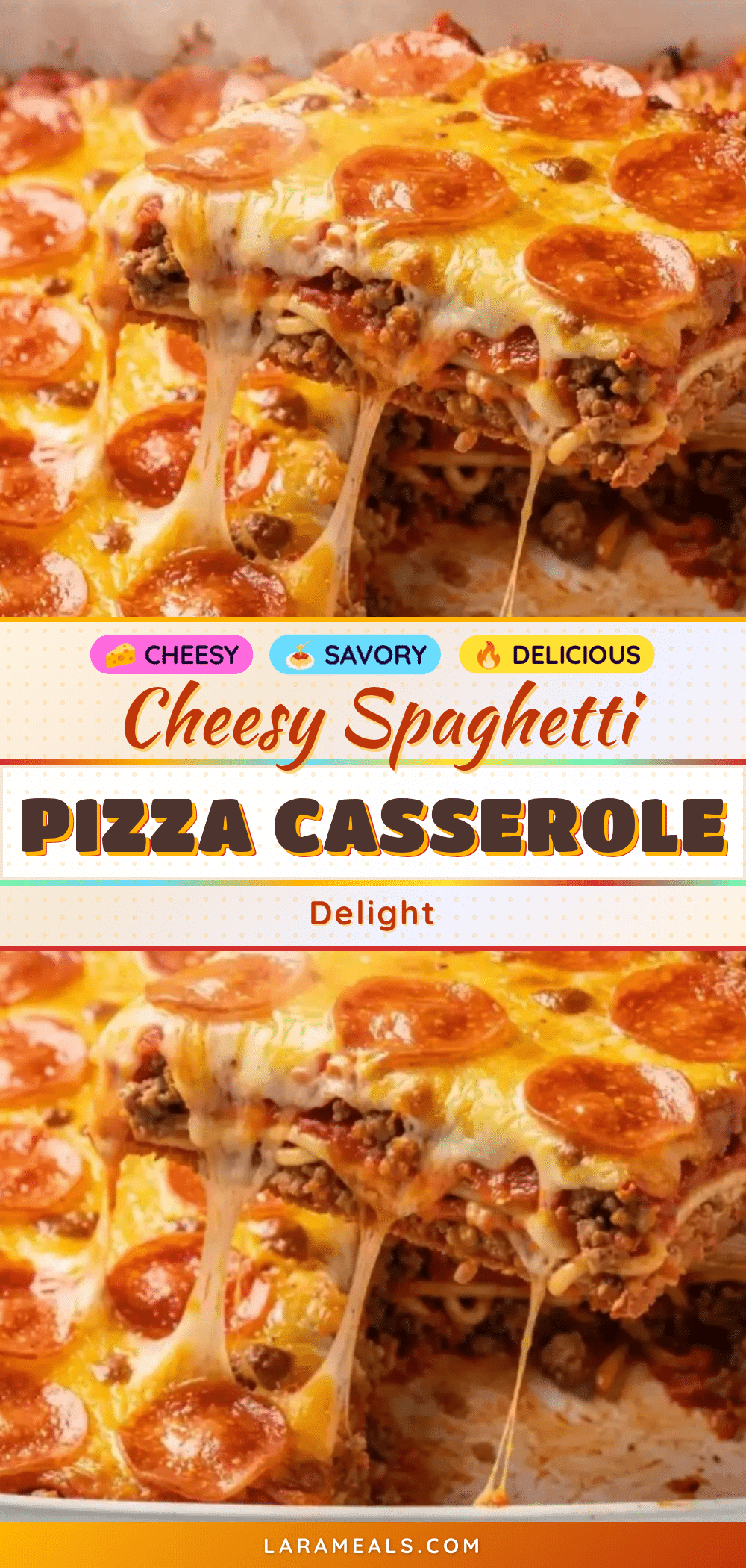 spaghetti pizza casserole recipe
