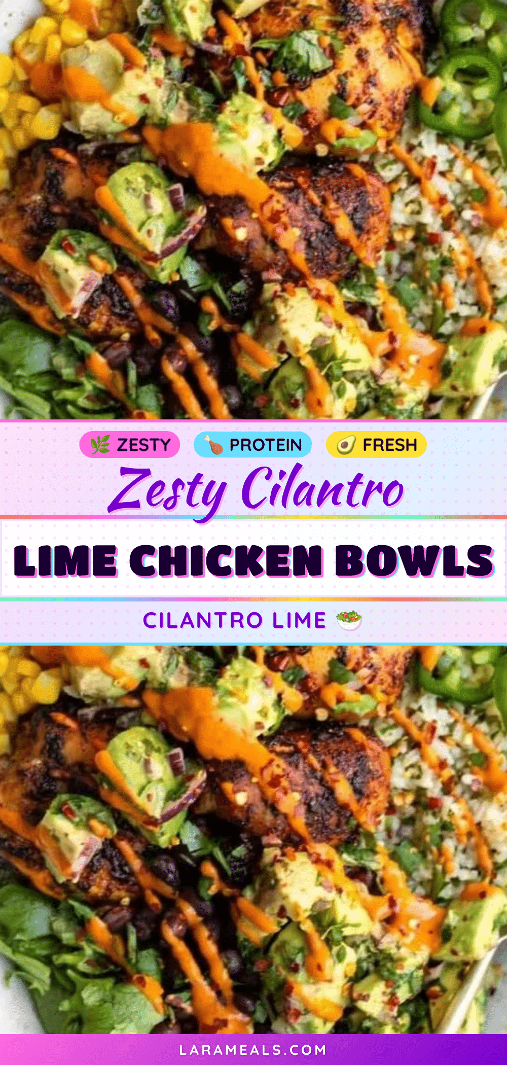 cilantro lime chicken bowls recipe