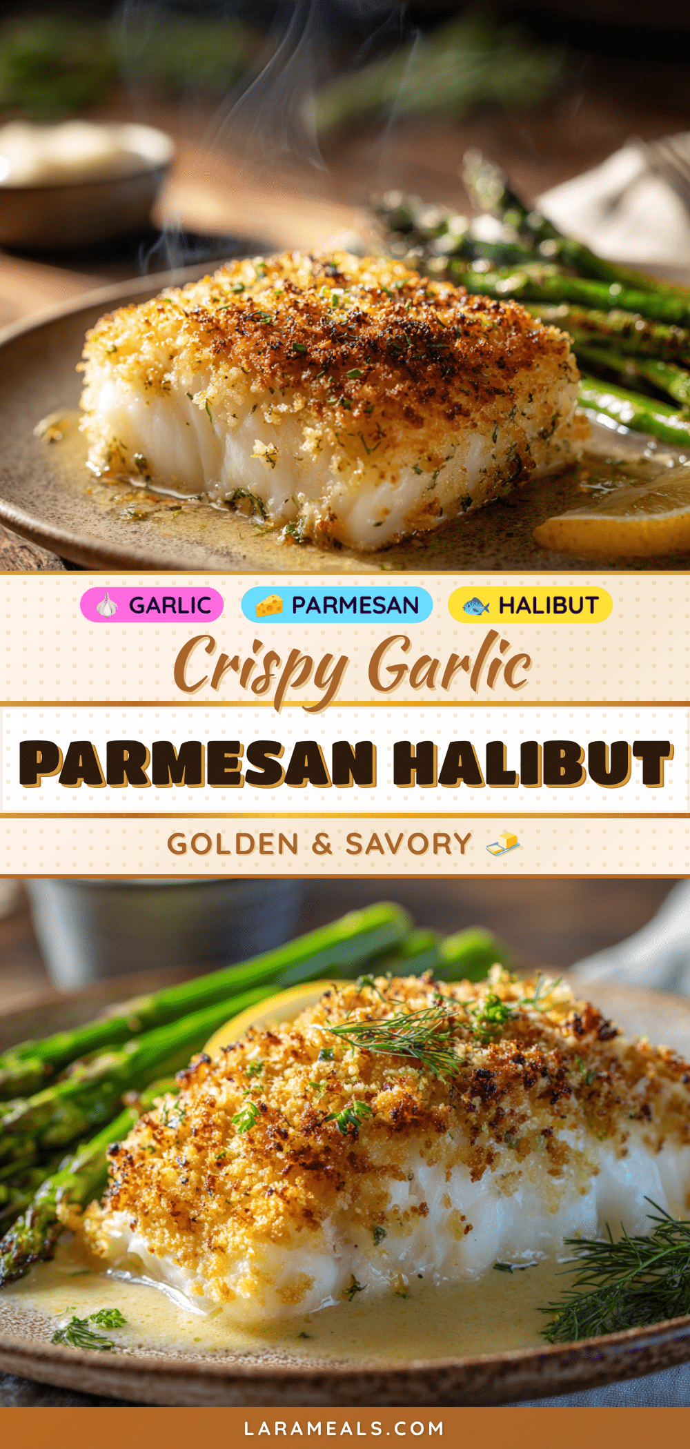 crispy garlic parmesan crusted halibut recipe