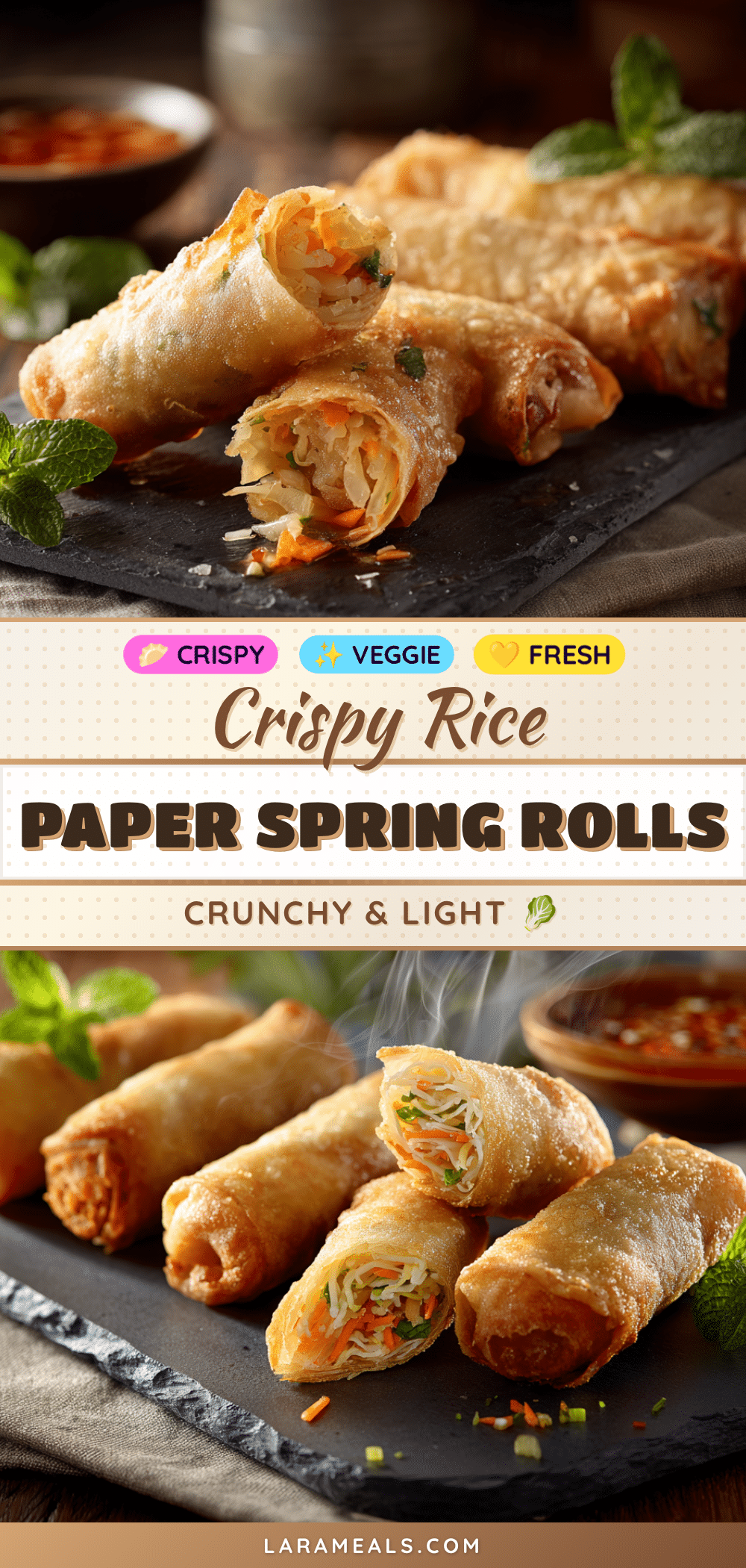crispy rice paper spring rolls recipe