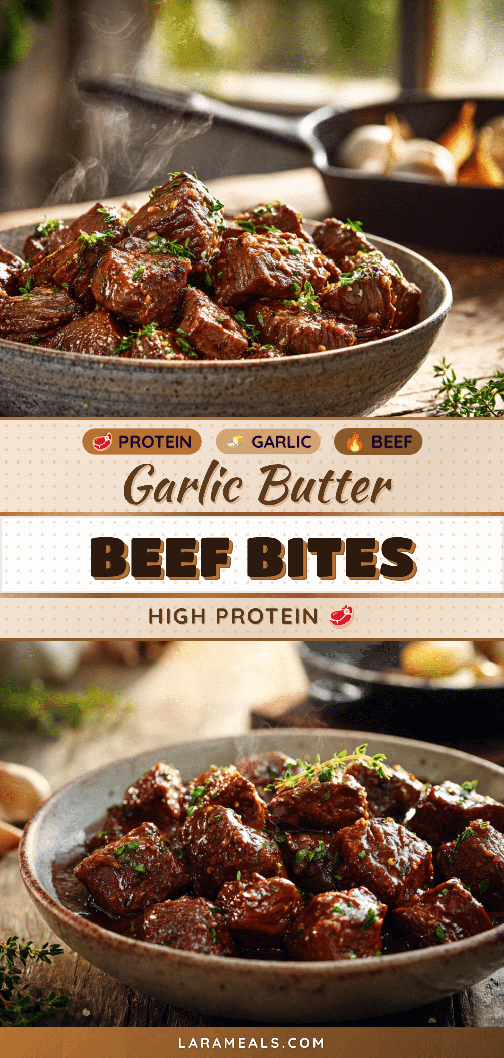 garlic butter beef bites recipe