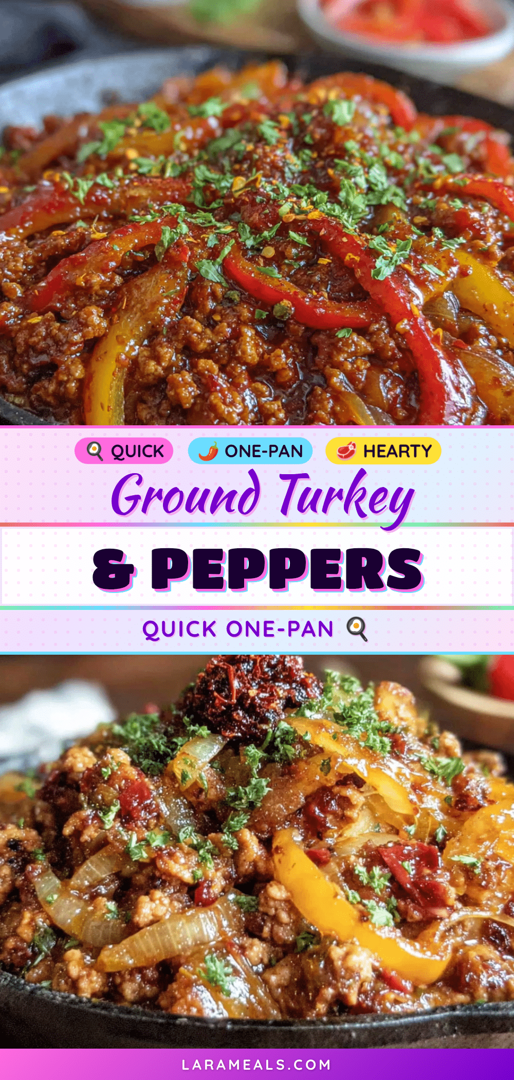 ground turkey and peppers recipe